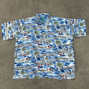 Big Dogs Men’s Hawaiian Shirt Button Down Size 2X